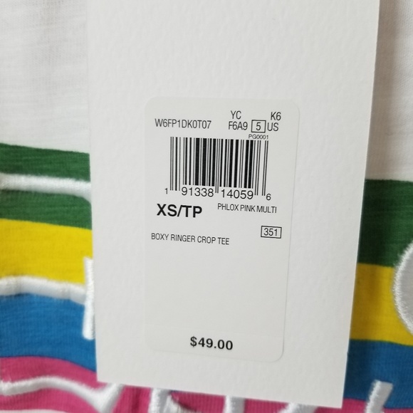 *SOLD* GUESS ASAP Rocky Cropped Ringer Tee - Picture 2 of 4